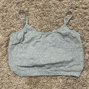 Grey Cami Tank Top/ Crop top